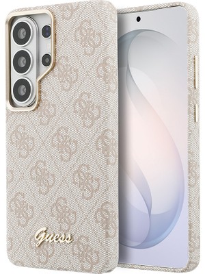 Galaxy S26 Ultra Kılıf Guess Lisanslı M-Safe Uyumlu Script Yazı Logolu 4g Desenli Kapak Pembe