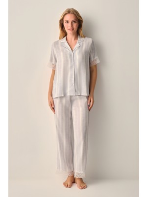 Suwen Princess Gömlek Yaka Pijama Takımı