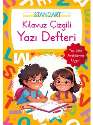 Lisinya Kılavuz Çizgili Yazı Defteri Büyük Boy - Turuncu