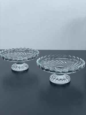 Feyza Design 2 Li Ayaklı Cam Tabak ve Servis Kase Seti, 6X13CM, Şık Sunumlar
