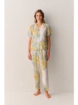 Suwen Sunny Modal Gömlek Yaka Pijama Takımı