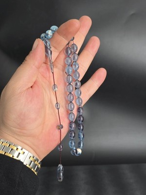 Usta Imzalı Hareli Sıkma Kehribar Tesbih Sistemli Püsküllü