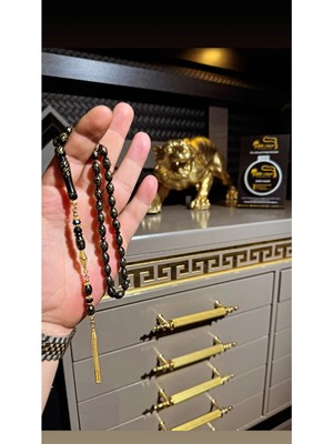 14 Ayar Altın Işlemeli Kuka Tesbih 14 Ayar Altın Kaplama Püskül