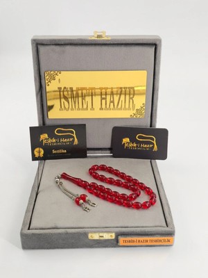 Kişiye Özel Harfli Ateş Kehribar Tesbih