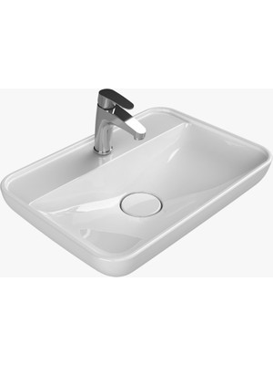 Turkuaz Seramik Cerastyle Lal 60 cm Tezgah Üstü Çanak Lavabo