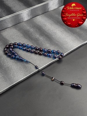 Sevgililer Günü Koleksiyonu A Serisi Usta Imzalı Özel Renk Ateş Kehribar Tesbih, Sistemli Püskül.