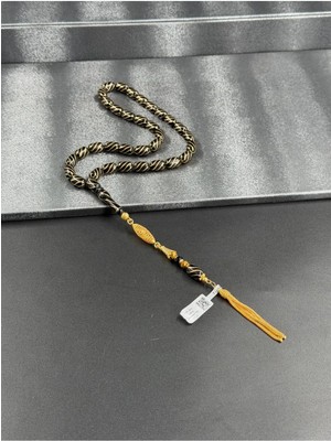 Premuim Master Series 14K Altın Işlemeli Erzurum Oltu Taşı Tesbih