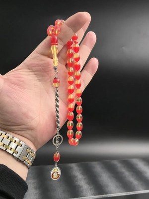 Kişiye Özel Gs Taraftarlı Ateş Kehribar Tesbih Sevgililer Günü Özel