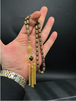 Premium Series 14K Altın Işleme Erzurum Taşı Tesbih