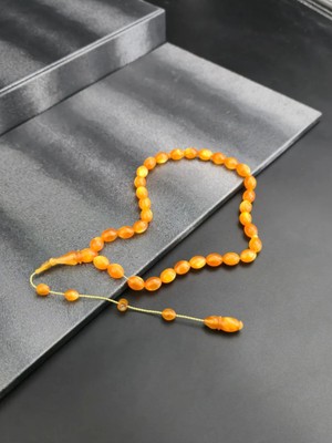 A Serisi Usta Imzalı Özel Renk Ateş Kehribar Tesbih Sistemli Püskül Ile Muazzam Çekim