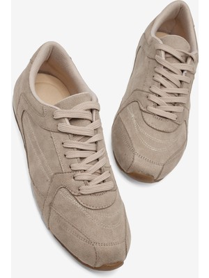 Tonny Black Kadın Vizon Kauçuk Taban Nefes Alabilen Bağcıklı Sneaker