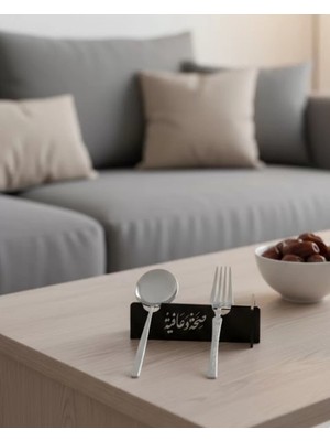 Nuveden Ieg™ 3D Özel Baskı 6’lı Çatal Kaşık Tutucu Modern Sofra Aparatı