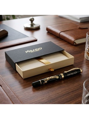 Pigado İsme Kişiye Özel Baskılı Atatürk İşlemeli Metal Roller Kalem