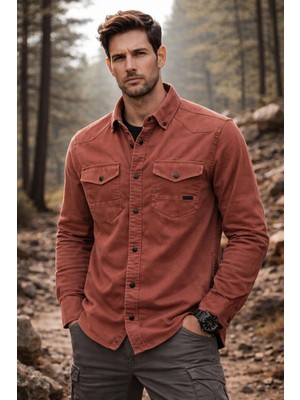 Classics Men Yxc Uzun Kol Slim Fit Erkek Kot Gömlek - 7467