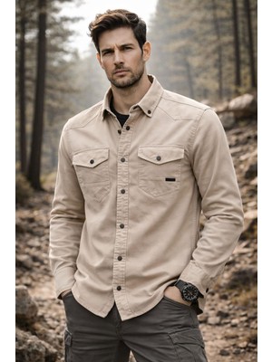 Classics Men Yxc Uzun Kol Slim Fit Erkek Kot Gömlek - 7467