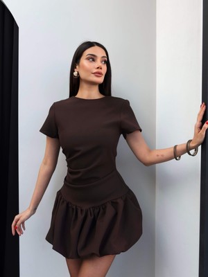 Esra Helvacı Balon Etek Mini Elbise