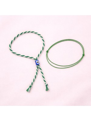 Crystal Atelier Yeşil Ip Bileklik ve Marteniçka Set