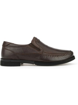 Ziya, Erkek Hakiki Deri Konfor Ayakkabı 161123Z3057 Kahve