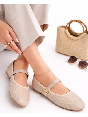 Bermody Botte Kadın Hafif Rahat Taban Şık Tokalı Günlük Ofis Babet Ayakkabı