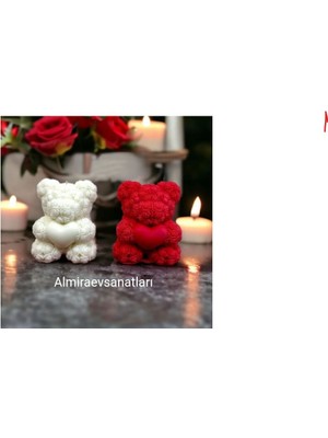 2 Li Ayıcıklı Mum