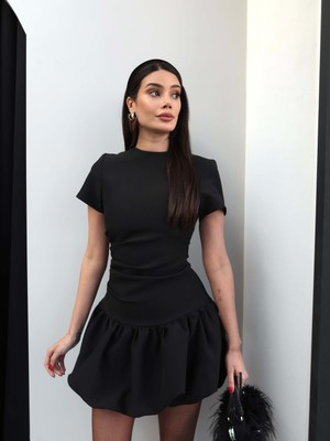 Esra Helvacı Balon Etek Mini Elbise