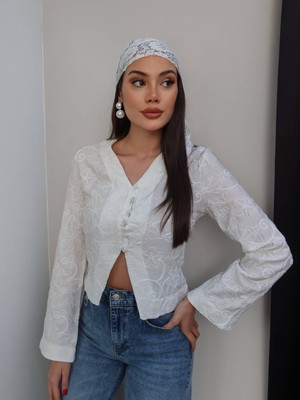 Esra Helvacı Fisto Desenli Bluz