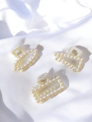 Eredka 3'lü Beyaz Desenli Toka