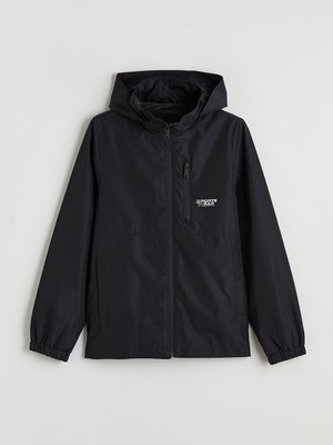 Lcw Siyah Su Itici Kapüşonlu Erkek Çocuk Mont
