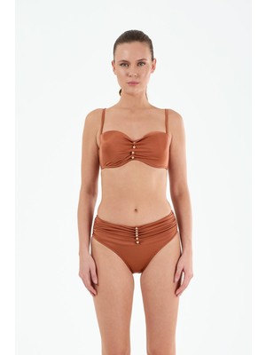 Louren B21190 Straplez Boş Kap Boncuklu Takım