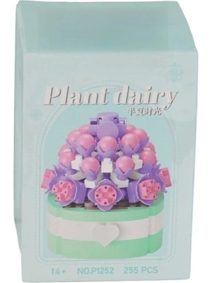 Butik Mey Ithalat® P1252 Simülasyon Çiçek Serisi 255 Parça Block Oyuncak