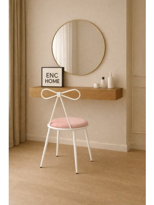 Efaks Pembe Beyaz Fiyonk Sandalye