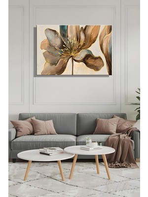 Şehber Yatay Tekli Kanvas Duvar Tablosu Modern Salon Mutfak Yatak Odası Ofis Cennet Çiçeği Temalı