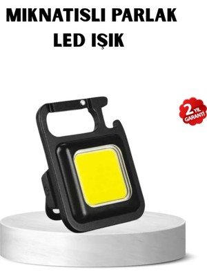 Store Mania Ieg™ USB Type-C Şarjlı Mini Fener – Manyetik Katlanabilir ve Şişe Açacaklı Tasarım