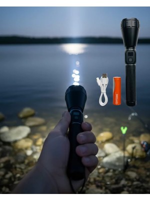 Store Mania Ieg™ 60W Güçlü LED El Feneri 6000 Lümen Uzun Mesafe Aydınlatma Seti