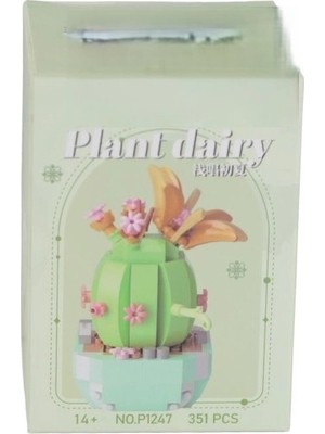 Butik Mey Ithalat® P1247 Simülasyon Çiçek Serisi 351 Parça Block Oyuncak
