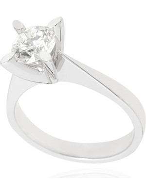 Berk Mücevherat 1.07 Karat Pırlanta Tektaş Yüzük 9