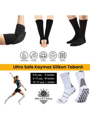 Sirius Sportswear 3 Çift Kaydırmaz Silikon Tabanlı Futbol Çorabı Kauçuk Havlu Taban Dikişsiz Maç Sporcu Tozluk Konç