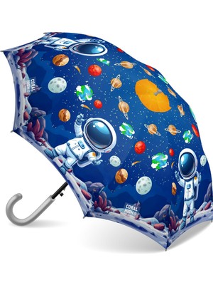 Coral High Kids Lacivert Astronot Desenli Çocuk Şemsiyesi 36116