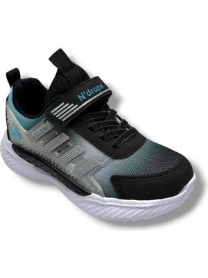 Ndrops 023-26 Anorak Anatomik Çocuk Sneaker Siyah Buz Turkuaz 31-35