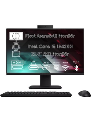 Asus Expertcenter P440 Intel Core I5 13420H 16GB 2tb SSD 23.8" Fhd Pivot Özellikli Windows 11 Home All In One Bilgisayar P440VAK-DI510000B0D-WH102H
