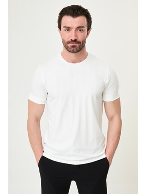 MCR Çizgili Slim Fit Bisiklet Yaka Erkek T-Shirt
