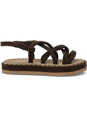 Butigo Hailey 6fx Kahverengi Kadın Düz Sandalet