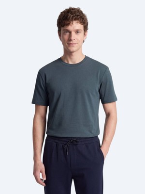 Kip Petrol Düz T-Shirt