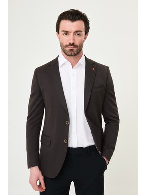 MCR Düz Slim Fit Mono Yaka Klasik Erkek Ceket