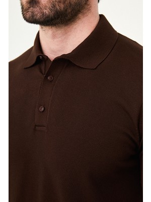 MCR Düz Slim Fit Polo Yaka Erkek Triko T-Shirt