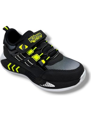Ndrops 028-26 Anorak Anatomik Çocuk Sneaker Siyah Sarı 31-35