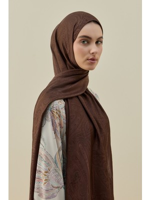 Merwish Iconic Kadın Şal 2605 Kahverengi
