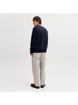 Jack & Jones Erkek Gögüs Baskili Bisiklet Yaka Sweatshirt - Frank