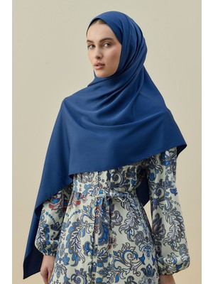 Merwish Vintage Kadın Şal 2616 Lacivert