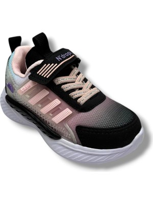 Ndrops 023-26 Anorak Anatomik Kız Çocuk Sneaker Siyah Pudra 26-30